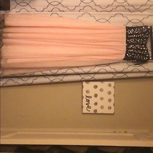 Pink Strapless Prom Dress